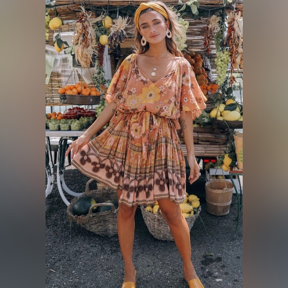 Spell Dresses & Skirts - Spell & The Gypsy Buttercup Mini Dress-Sunrise